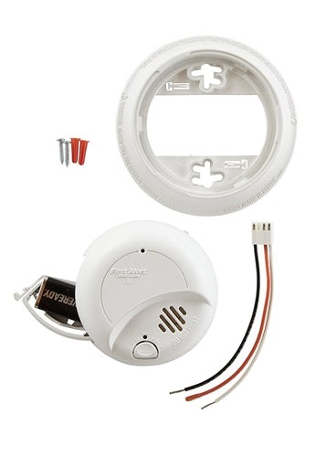 First Alert 9120BFF 120V AC/DC Hardwired with 9V Battery Backup Ioniza ...