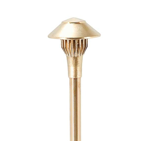 Focus Industries AL-01-SM-LEDP-BAR 12V 4W LED 300 lumens 3.75" China Hat Area Light, Brass Acid Rust Finish
