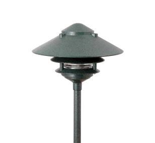 Focus Industries AL-03-10-LEDP-WIR 12V 4W LED 300 lumens 2 Tier 10" Pagoda Hat Area Light, Weathered Iron Finish