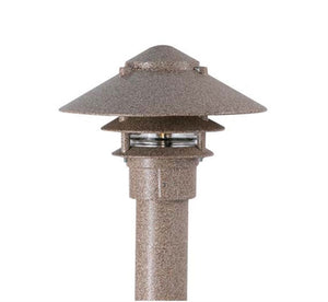 Focus Industries AL-03-3T-LEDP-ATV 12V 4W LED 300 lumens 3 Tier 6" Pagoda Hat Area Light, Antique Verde Finish