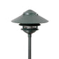 Focus Industries AL-03-3T103LED3RBV 12V 3W Omni LED Cast Aluminum 10" 2 Tier Pagoda Hat Area Light with 3" Base, Rubbed Verde Finish