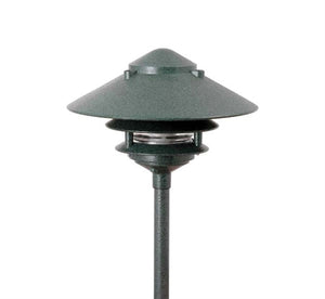 Focus Industries AL-03-3T10LED3CAM 12V 3W Omni LED Cast Aluminum 10" 3 Tier Pagoda Hat Area Light, Camel Tone Finish