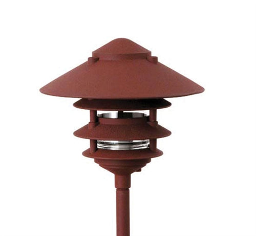 Focus Industries AL-03-4T-10-LEDP-STU 12V 4W LED 300 lumens 4 Tier 10" Pagoda Hat Area Light, Stucco Finish