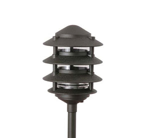 Focus Industries AL-03-4T-LEDP-CAM 12V 4W LED 300 lumens 4 Tier 6" Pagoda Hat Area Light, Camel Tone Finish