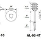 Focus Industries AL-03-4T103LED3LUN 12V 3W Omni LED Cast Aluminum 10" 4 Tier Pagoda Hat Area Light with 3" Base, Luna Finish