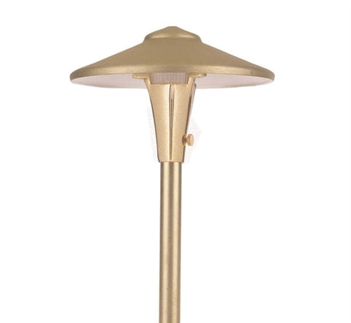 Focus Industries AL-04-LED3WTX 12V 3W Omni LED Cast Aluminum 7.5" China Hat Area Light, White Texture Finish
