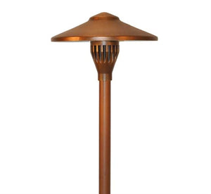 Focus Industries AL-04-LEDP-CAM 12V 4W LED 300 lumens 7.5" China Hat Area Light, Camel Tone Finish