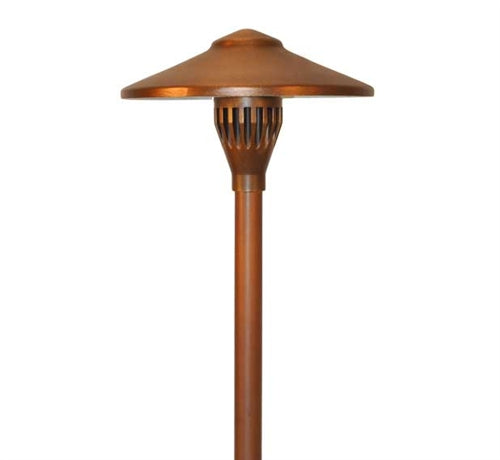Focus Industries AL-04-LEDP-HTX 12V 4W LED 300 lumens 7.5" China Hat Area Light, Hunter Texture Finish