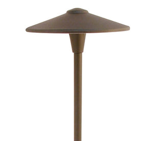 Focus Industries  12V 3W Omni LED Cast Aluminum 10" China Hat Area Light, Camel Tone Finish