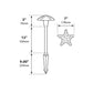 Focus Industries  12V 3W Omni LED Cast Aluminum Starfish Hat Area Light, Chrome Powder Finish