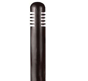 Focus Industries  12V 3W Omni LED Extruded Brass 3" Diameter Mini Bollard, Bronze Texture Finish