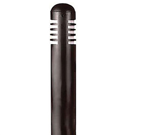 Focus Industries  12V 3W Omni LED Extruded Brass 3" Diameter Mini Bollard, Rust Finish