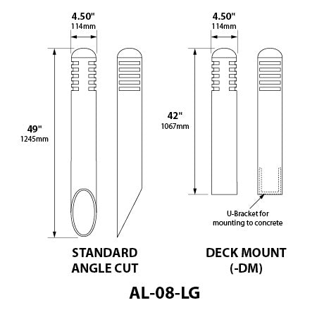 Focus Industries  12V 3W Omni LED Extruded Aluminum 4.5" Diameter Bollard, Camel Tone Finish