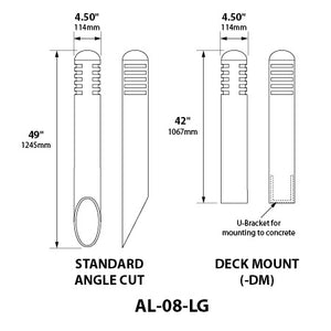 Focus Industries  12V 3W Omni LED Black ABS 4.5" Diameter Bollard with Aluminum Top, Camel Tone Finish