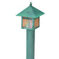 Focus Industries 12V 3W Omni LED Solid Brass Lantern Area Light with ABS Post, Rust Finish