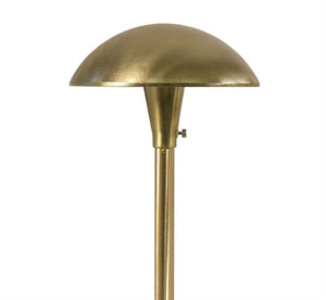Focus Industries AL-12-BAV 12V S8 Incandescent 8" Mushroom Hat Area Light, Brass Acid Verde Finish