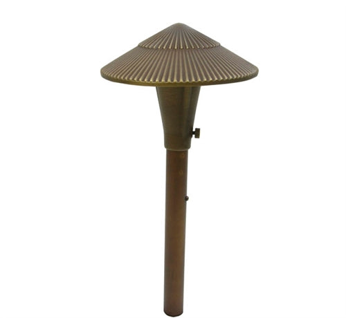 Focus Industries AL-15-SM-HTX 12V S8 Incandescent 5.75" Tiki Hat Area Light, Hunter Texture Finish