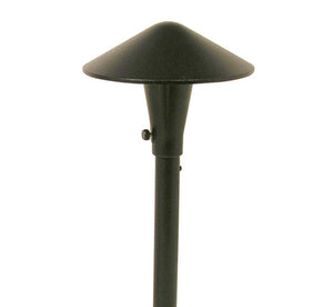 Focus Industries AL-17-AH-HTX 12V 20W T3 Halogen 8" China Hat Area Light, Hunter Texture Finish