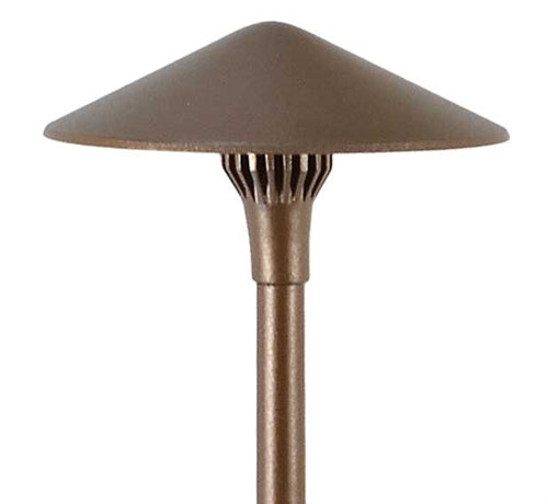 Focus Industries AL-17-LEDP-CAM 12V 4W LED 300 lumens 8" China Hat Area Light, Camel Tone Finish