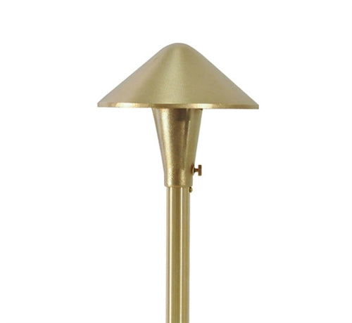 Focus Industries AL-17-SM2AH-BRS 12V 20W T3 Halogen 5.5" China Hat Area Light, Unfinished Brass
