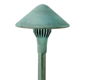 Focus Industries AL-17-SM2LEDP-BAR 12V 4W LED 300 lumens 5.5" China Hat Area Light, Brass Acid Rust Finish