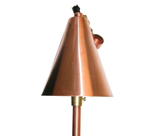 Focus Industries AL-18-LG-AH-SB-COP 12V 20W T4 Halogen Tiki Torch Light, PVC Simulated Bamboo Stem Area Light, Unfinished Copper