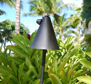 Focus Industries AL-18-SMDM-HH-AH-COP 12V 20W T4 Halogen Hammered Tiki Torch Light Area Light, Unfinished Copper