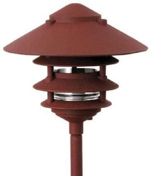 Focus Industries AL034T10L1BLT 3W Omni Super Saver LED 10" Four Tier Pagoda Hat Area Light, Black Texture Finish
