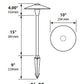 Focus Industries AL05L12WBR 12V 3W Omni LED 10" China Hat Area Light, Weathered Brown Finish