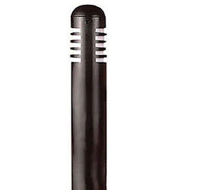 Focus Industries AL08L12CPR 12V 3W Omni LED Extruded Aluminum 3" Diameter Mini Bollard, Chrome Powder Finish