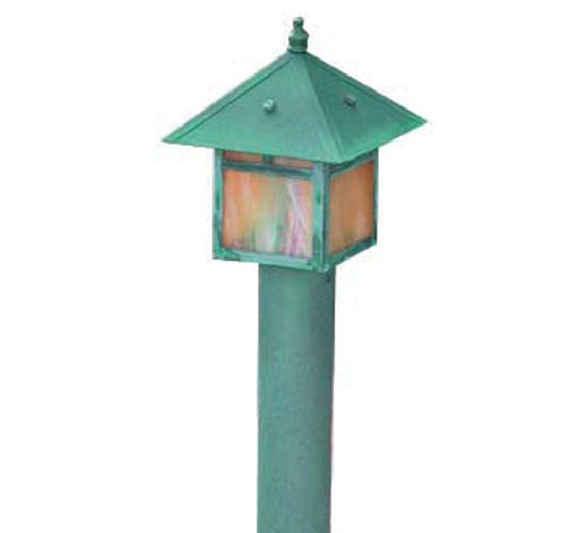Focus Industries AL09L12WIR 12V 3W Omni LED Brass Post Lantern Area Light with ABS Post, Weathered Iron Finish