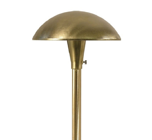 Focus Industries AL12L12RBV 12V 3W Omni LED 8" Cast Aluminum Mushroom Hat, Rubbed Verde  Finish