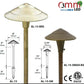 Focus Industries AL15L12ATV 12V 3W Omni LED 8" Cast Aluminum Tiki Hat, Antique Verde Finish