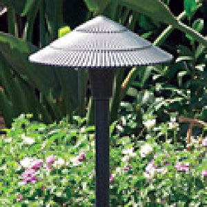 Focus Industries AL15L12BRT 12V 3W Omni LED 8" Cast Aluminum Tiki Hat, Bronze Texture Finish