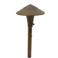 Focus Industries AL15SML12BAR 12V 3W Omni LED 5.75"" Cast Brass Tiki Hat, Brass Acid Rust Finish
