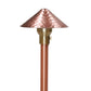 Focus Industries AL19HHAHL12CAV 12V 3W Omni LED 8" Hammered Hat Area Light with Adjustable Hub, Copper Acid Verde Finish