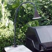 Focus Industries BQ-03-FD-120V-36-RST 120V Spun Aluminum Bell BBQ Flex Light Deck Series with 12" Rod and 24" Flex Arm, Rust Finish