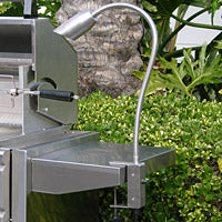 Focus Industries BQ-08-FC-BLT 12V Cast Aluminum Bullet BBQ Flex Light Clamp Series with 24" Flex Arm, Black Texture Finish