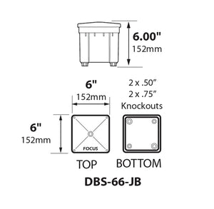 Focus Industries DBS-66-JB Direct Burial Square Junction Boxes 6" X 6"