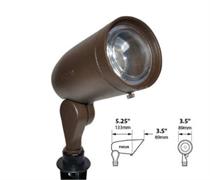 Focus Industries DL-20-AC-MR16-RST 12V 75W MR16 Halogen Bullet Directional Light with Angle Collar, Rust Finish