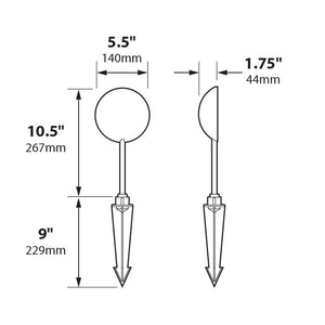 Focus Industries DL09L12RST 12V 3W Omni LED Cast Aluminum Mushroom Floodlight, Rust Finish