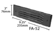 Focus Industries FA-52-CAM Stamped Aluminum Face Plate for SL-04, 4 Louver, Camel Tone Finish