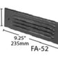 Focus Industries FA-52-SS Stamped Aluminum Face Plate for SL-04, 4 Louver, Stainless Steel Finish