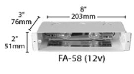 Focus Industries FA-58-H Stamped Aluminum Back Box with 2x20w Halogen (12v) Lamp and Socket