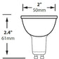 Focus Industries FL-LED-MR16SS1205W36 5W 12V Arrow Super Saver LED, MR16 GU10, 40,000 Hours, Dimmable 36 Degrees Flood, 3000K, 