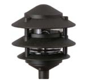 Focus Industries IAL-03-NL-CPR E26 Standard Base 3 Tier 6" Pagoda Hat Area Light, Chrome Powder Finish