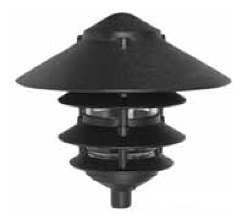 Focus Industries IAL-04-10NL-CAM E26 Standard Base 4 Tier 10" Pagoda Hat Area Light, Camel Tone Finish