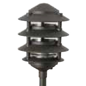 Focus Industries IAL-04-NL-RST E26 Standard Base 4 Tier 6" Pagoda Hat Area Light, Rust Finish