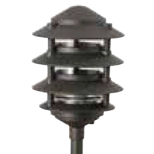 Focus Industries IAL-04-NL-RST E26 Standard Base 4 Tier 6" Pagoda Hat Area Light, Rust Finish