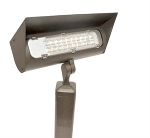 Focus Industries LFL-02-HE2753-ATV 120V 27W LED 5300K, Floodlight with Hood Extension, Antique Verde Finish